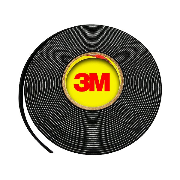 Fita Veda Portas e Janelas — 11 x 2 mm — Espuma PVC Adesiva — 10 Metros — Cola 3M