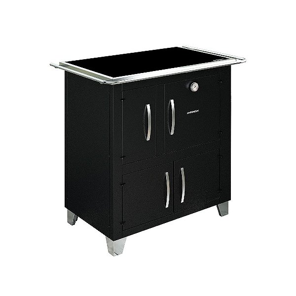 Fogão a Lenha Montreal — Chapa Vitrocerâmica — Tripla Combustão — Direito