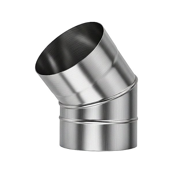 Curva 45° / Soldada / Para Chaminé / Ø 135 mm / Inox Escovado