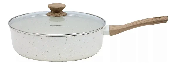 Panela Frigideira Cerâmica Funda — 28 cm — Cook Marmol — Mimo Style