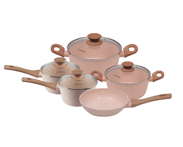 Conjunto — 5 Peças — Panela Studio — Cook Quartzo — Mimo Style