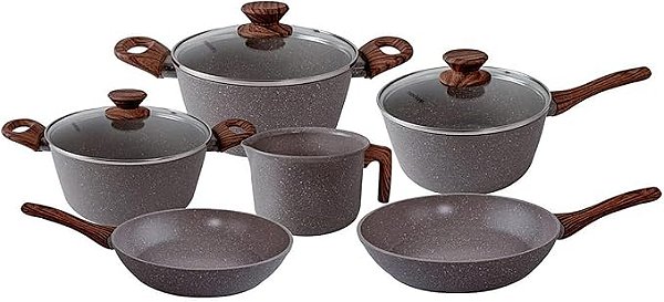 Conjunto — 6 Peças — Panela Style — Cook Grafito — Mimo Style