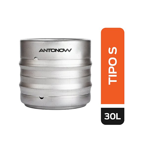 Barril 30 Litros — Tipo S — Euro — Inox 304 — Passivado