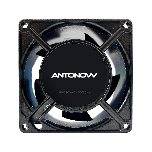 Microventilador Axial em Alumínio — 80 x 80 x 38 mm — Bivolt 110/220V — 50/60hz — Ventoinha — Cooler