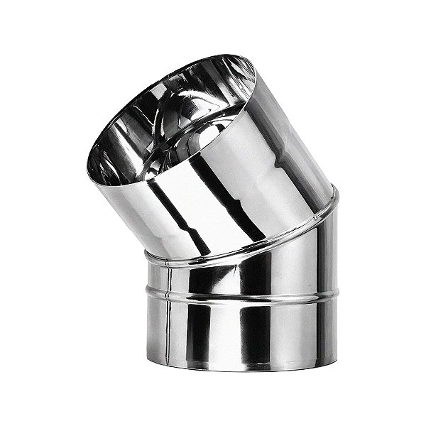 Curva 45° / Soldada / Para Chaminé / Ø 115 mm / Inox