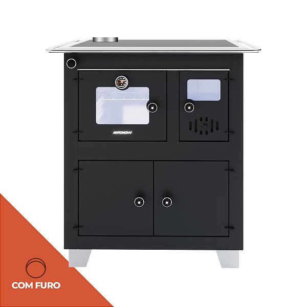 Fogão a Lenha Alabama — 65 X 45 — Saída Esquerda na Chapa
