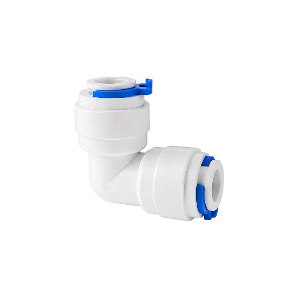 Conexão Rápida — Cotovelo — Tubo 5/16 X 5/16 — Branca — Planeta Água