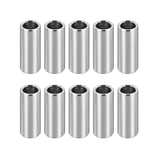 Bucha Espaçadora — Aço — 10 mm X 16,5 mm — Furo 7 mm - 10 Peças
