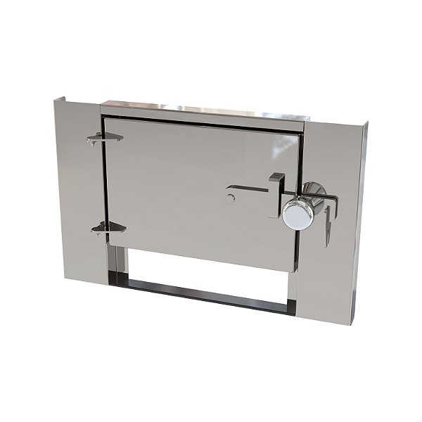 Porta Para Fogão a Lenha — Campeiro em Alvenaria — Inox