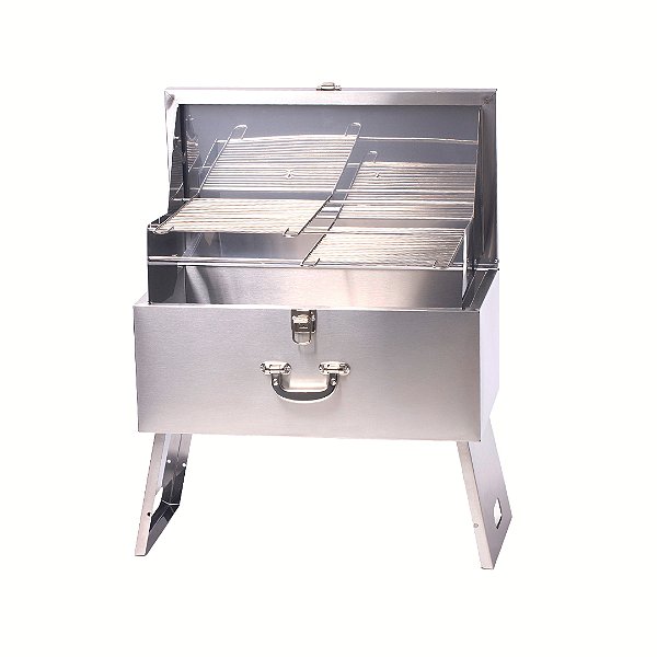 BOX BBQ® KING — Churrasqueira Portátil 100% Inox