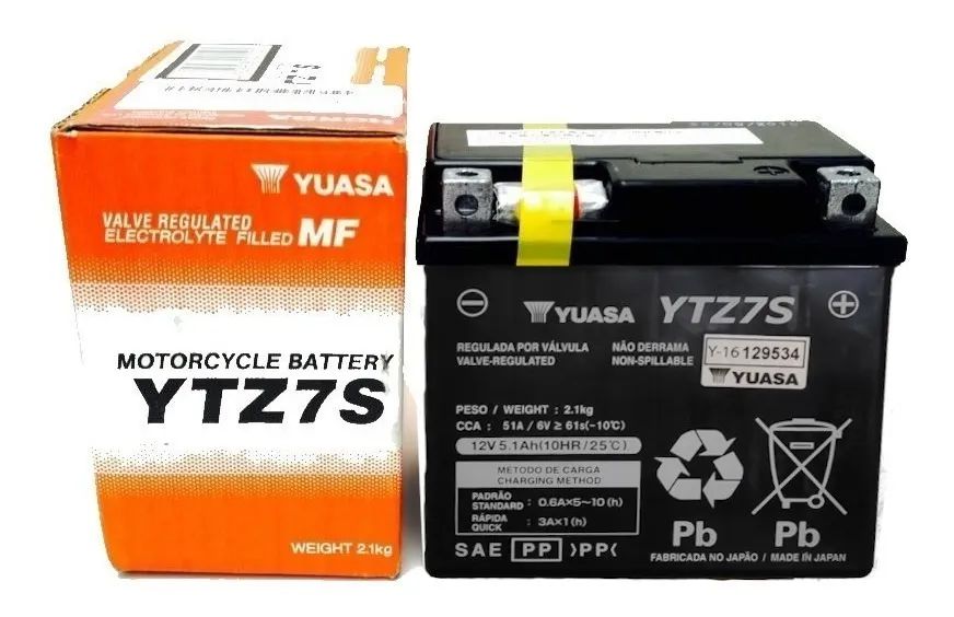 Bateria Yuasa YTZ7S CBR1000RR PCX150 XRE300 CRF450X ZX10R WR450F YZF-R1 YZF-R6 KLX450R