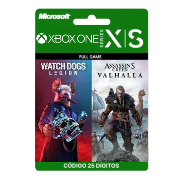 Assassins Creed Valhalla + Watch Dogs Legion Xbox One/Series X|S 25 Dígitos