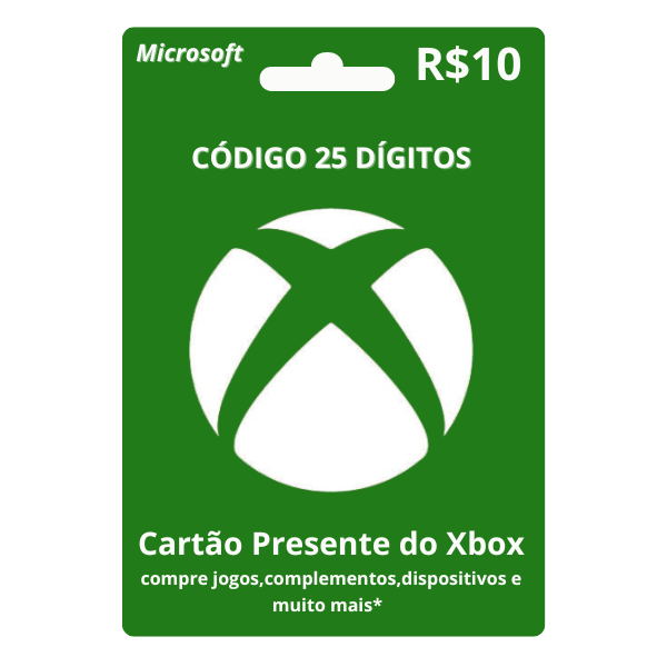 Cartão Presente Xbox R$10