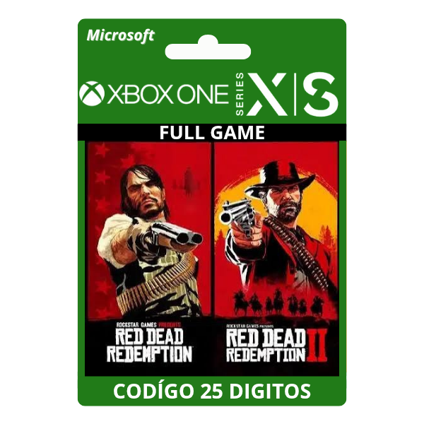 Red dead Redemption 1 + Redemption 2 Xbox One/Séries X|S Código 25 Dígitos