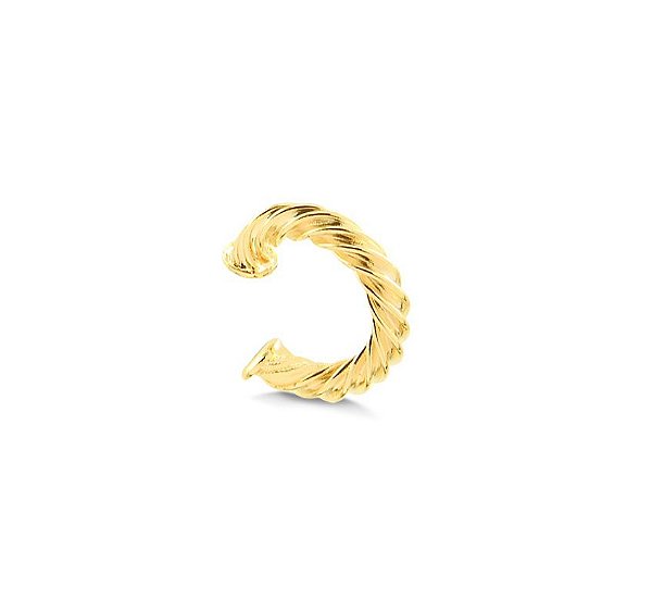 PIERCING UNITÁRIO TRANÇADO BANHADO A OURO
