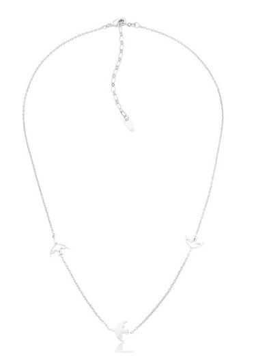 COLAR ANDORINHAS BANHADO A RÓDIO BRANCO