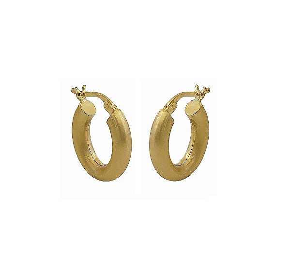 ARGOLA TUBO FOSCA BANHADA A OURO