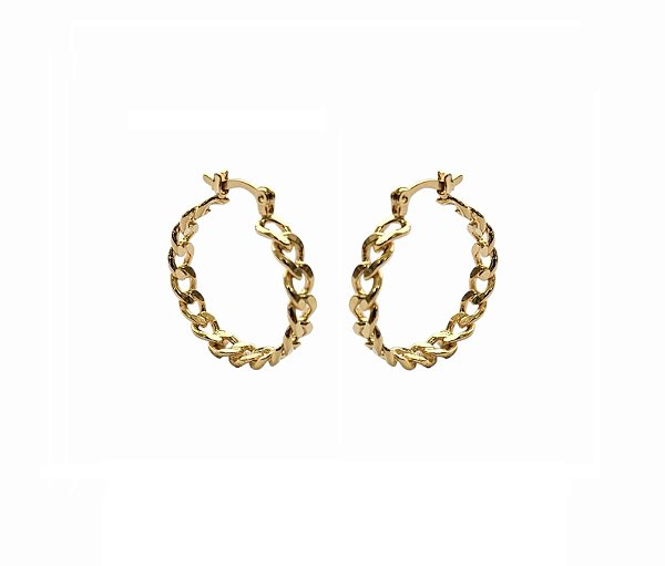 ARGOLA ELOS LISOS G BANHADO A OURO