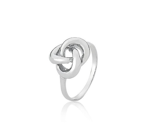 ANEL NÓ LISO BANHADO A RÓDIO BRANCO