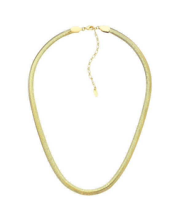 COLAR MALHA SNAKE LISO BANHADO A OURO