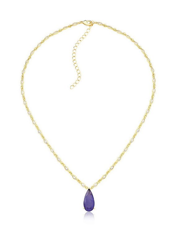 COLAR GOTA VERY PERI FUSION BANHADO A OURO