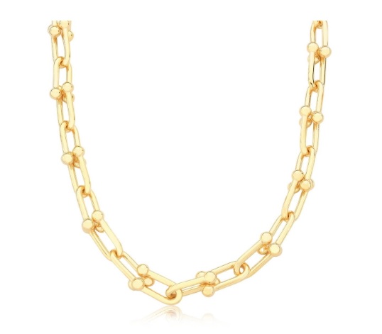 COLAR ELOS THICK LISOS BANHADO A OURO