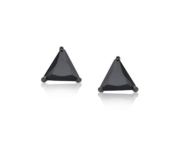 BRINCO TRIANGULAR BANHADO A RÓDIO NEGRO