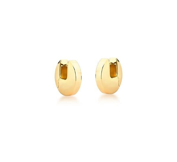 ARGOLA LISA REDONDA M BANHADA A OURO