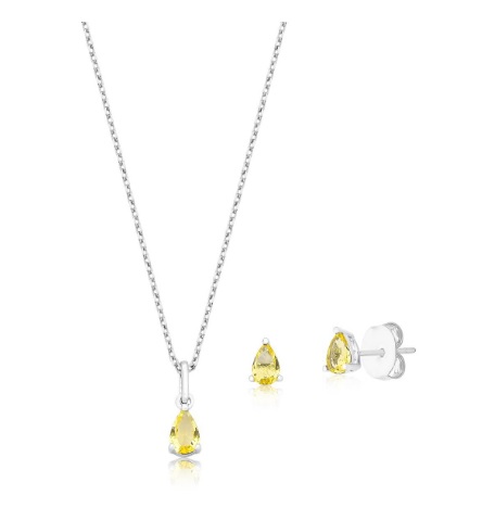 CONJUNTO GOTINHA AMARELO BANHADO A RÓDIO