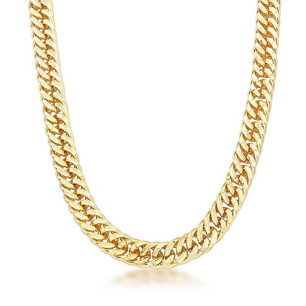 COLAR ELOS GROUMET LISOS BANHADO A OURO