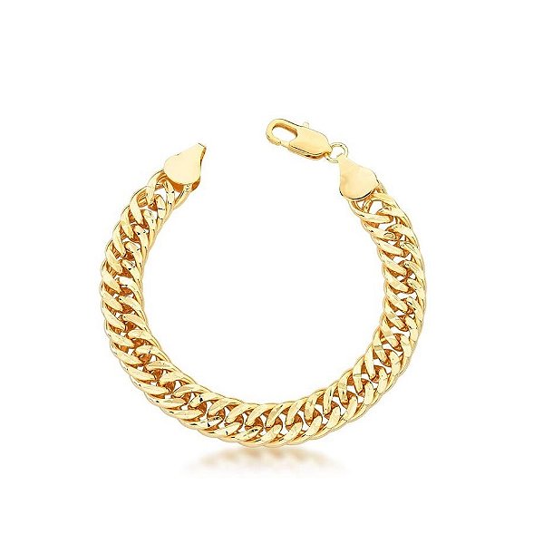 PULSEIRA ELOS GROUMET LISOS BANHADO A OURO