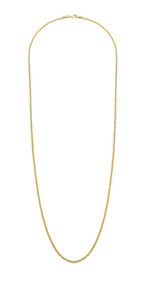 COLAR LONGO MALHA TORCIDA BANHADO A OURO