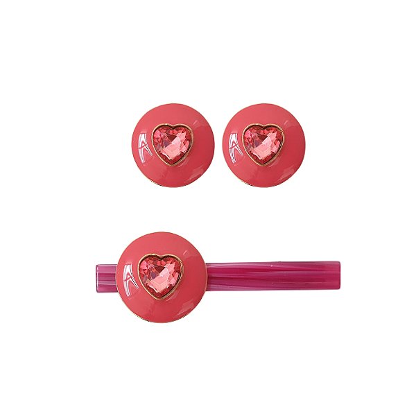 CONJUNTO LOVE ROSA ESMALTADO