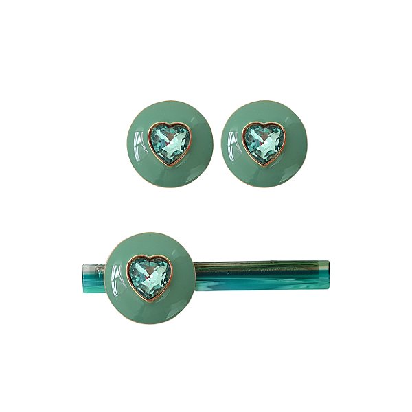 CONJUNTO LOVE VERDE ESMALTADO