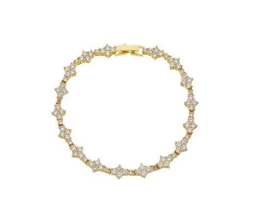 PULSEIRA RIVIERA TRABALHADA BANHADA A OURO