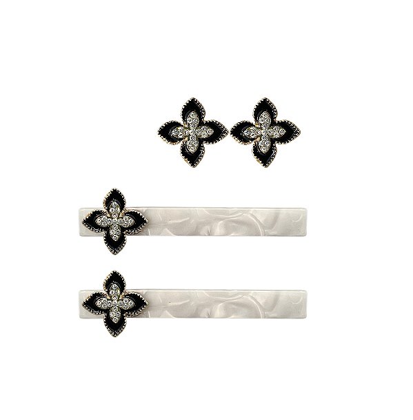 CONJUNTO DE PRESILHA COM BRINCOS LOUIS