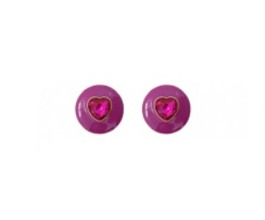 BRINCO LOVE ROXO ESMALTADO