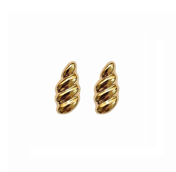 BRINCO CASULO LISO BANHADO A OURO