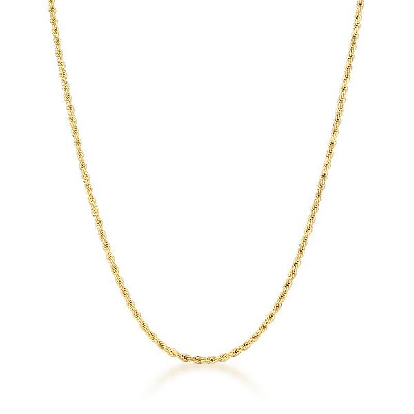 COLAR CORDÃO BAIANO 2,5 MM BANHADO A OURO