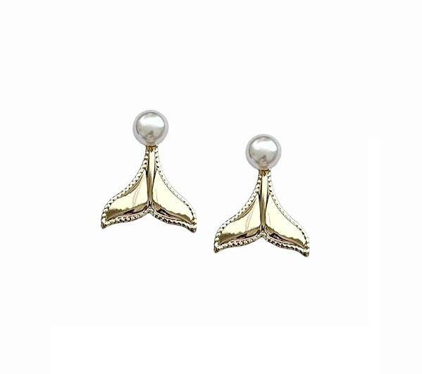 BRINCO EAR JACKET COM CAUDA BANHADO A OURO