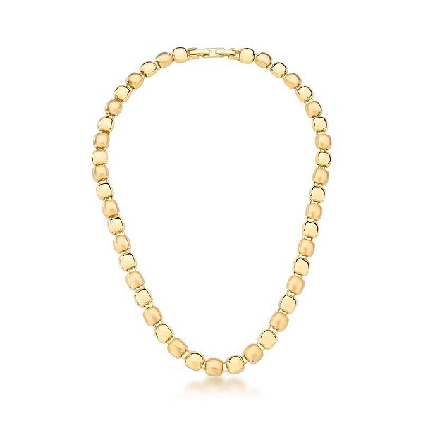 COLAR COM QUADRADOS LISOS ACETINADOS INTERCALADOS