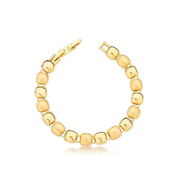 PULSEIRA COM QUADRADOS LISOS ACETINADOS INTERCALADOS