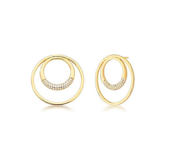 BRINCO CIRCULAR DUAS VOLTAS BANHADO A OURO