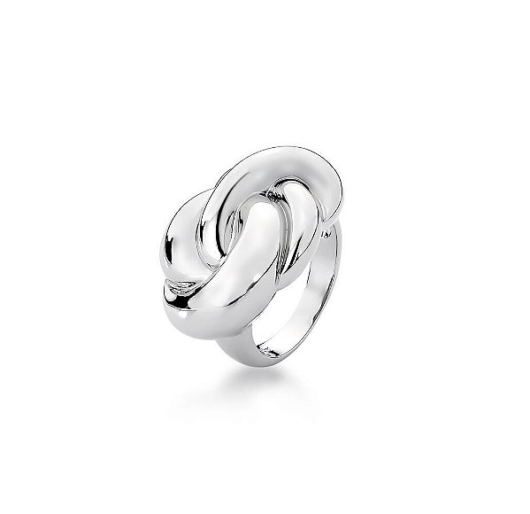 ANEL NÓ LISO BANHADO A RÓDIO BRANCO