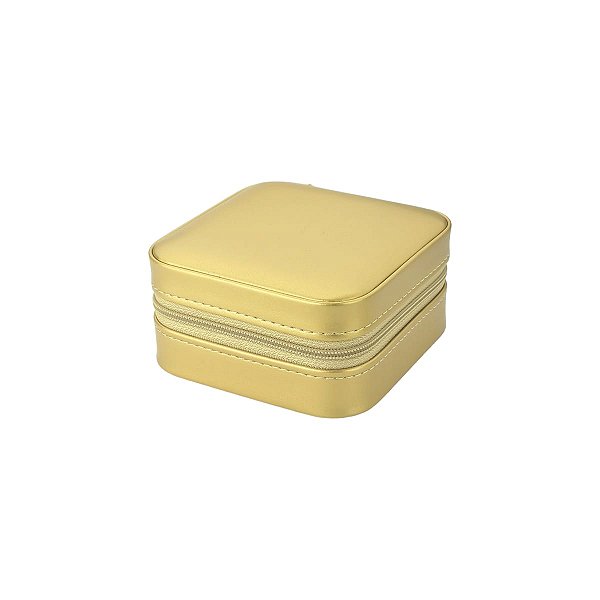 PORTA JOIAS P EM COURINO DOURADO