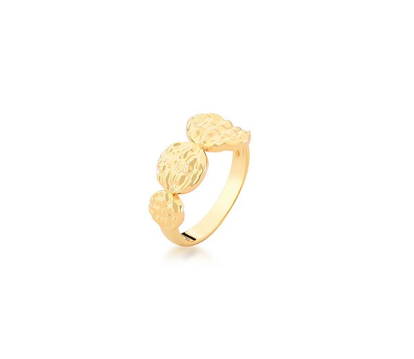 ANEL MEDALHAS TRABALHADAS BANHADO A OURO