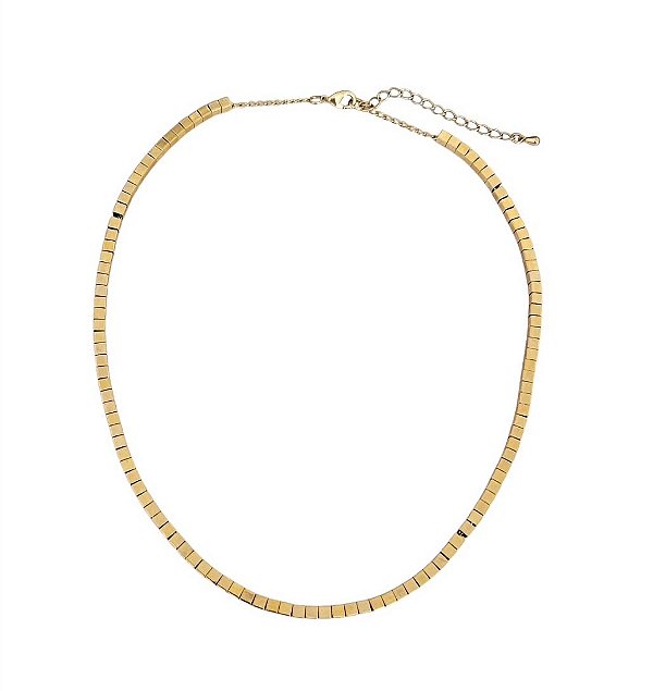 COLAR CANUTILHOS LISOS BANHADO A OURO