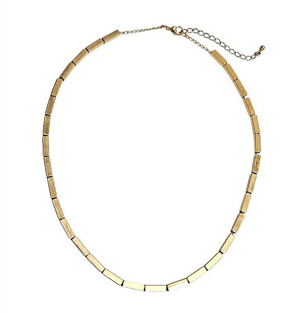 COLAR CANUTILHOS LARGOS LISOS BANHADO A OURO