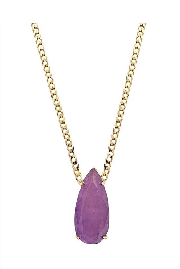 COLAR ELOS COM GOTA ULTRAVIOLET FUSION BANHADA A OURO