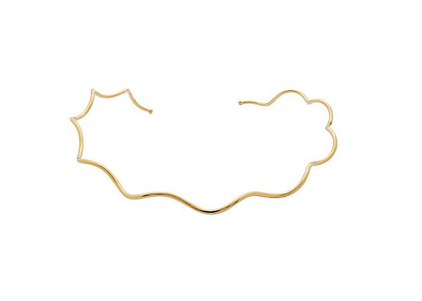 CHOKER ARO LISO ORGÂNICO BANHADO A OURO